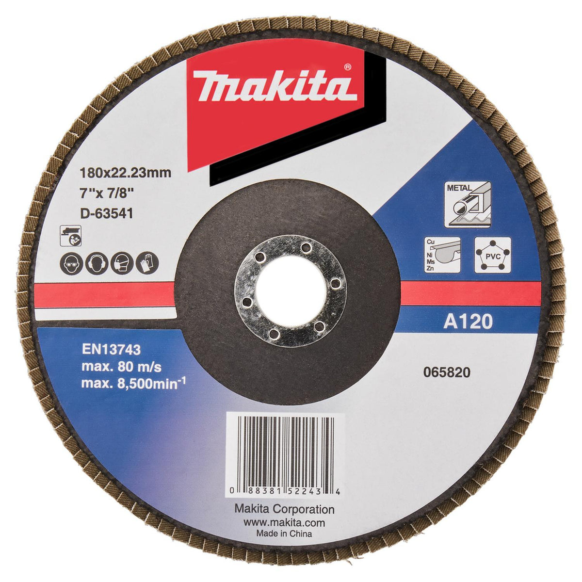 Disco Flap Respaldo Curvo Metal 7'' Makita - Herram.cl