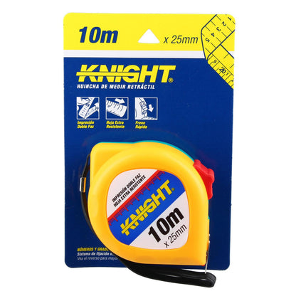 Huincha De Medir 10mx25mm Doble Cara - Knight - Herram.cl