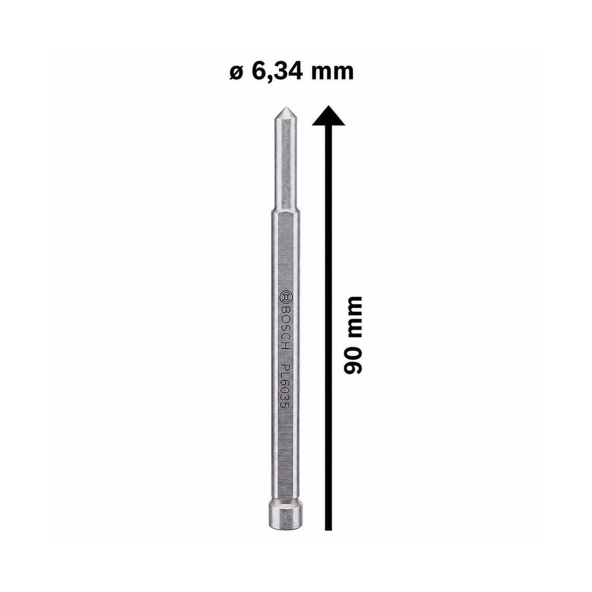 Pin Guía Bosch 6x90mm para Brocas Anulares TCT ø14-16x35mm - Herram.cl
