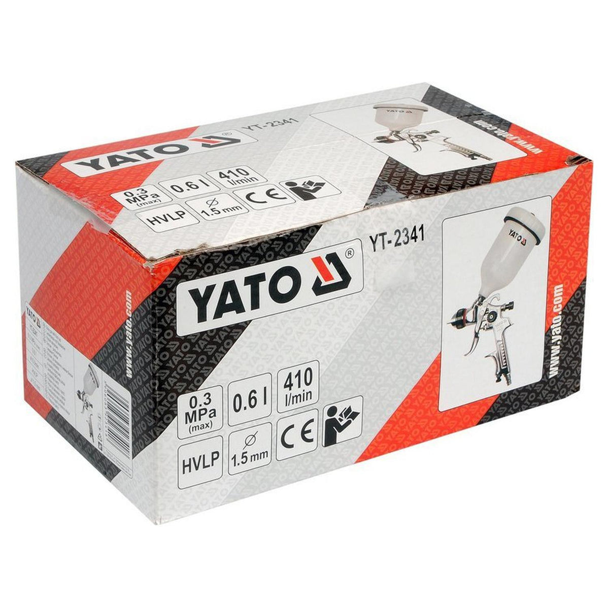 Pistola Pintar HVLP Gravedad YATO YT-2341 0.6L 1.5mm - Herram.cl