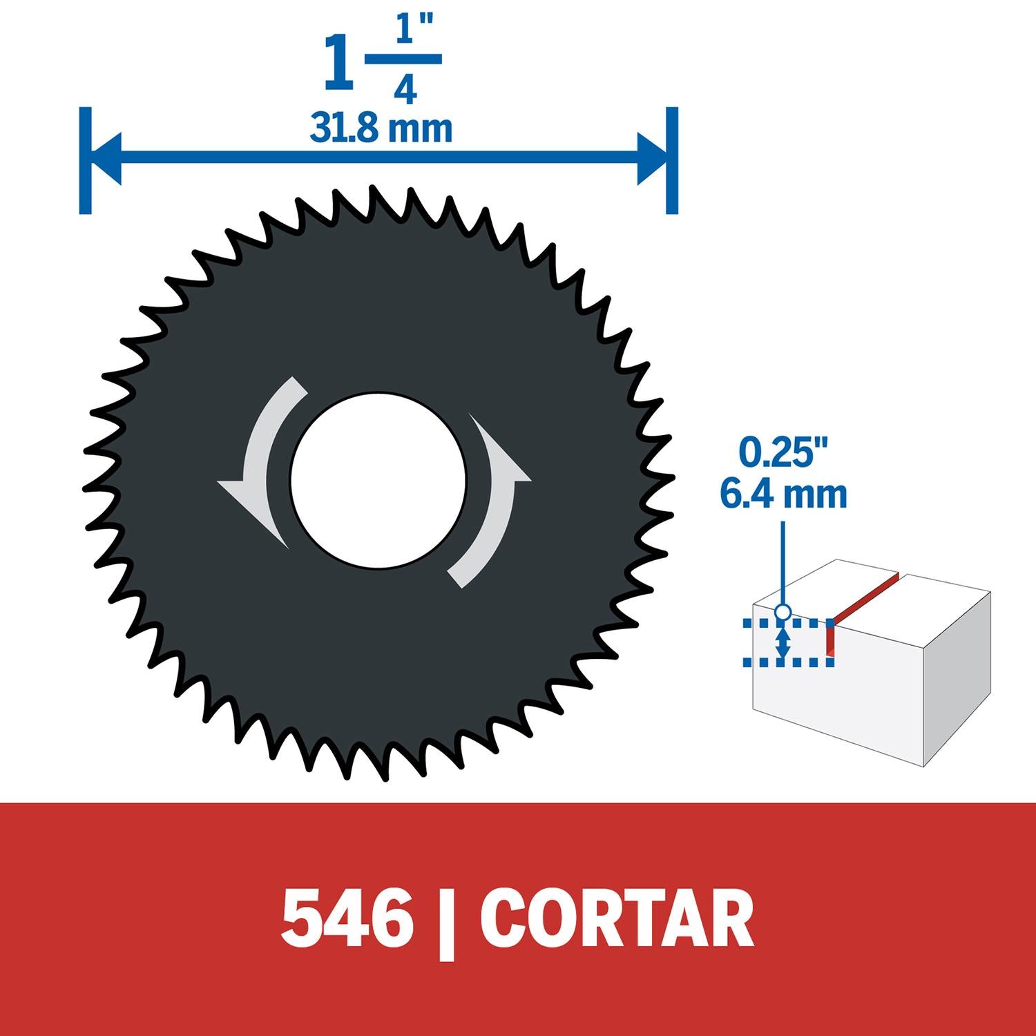 Disco de Sierra 1 - 1/4'' para Aditamento Minisierra - Dremel - Herram.cl