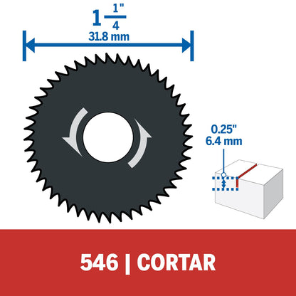 Disco de Sierra 1 - 1/4'' para Aditamento Minisierra - Dremel - Herram.cl