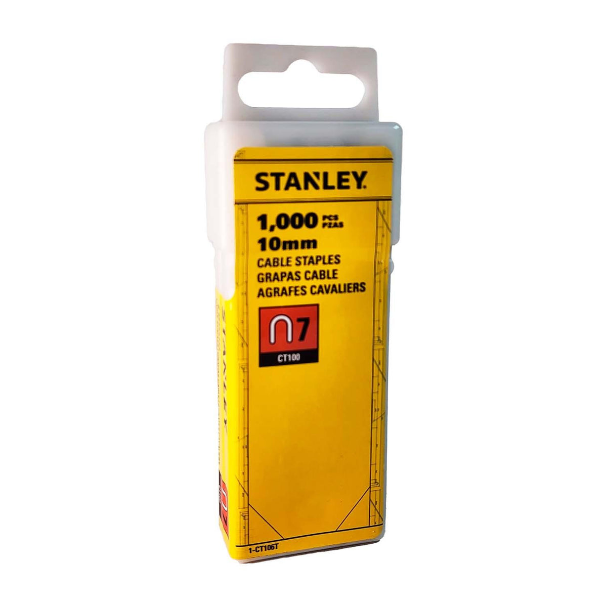 Grapa Stanley Para Cable Tipo 7, 3/8'' (10mm) 1000 Unidades - Herram.cl