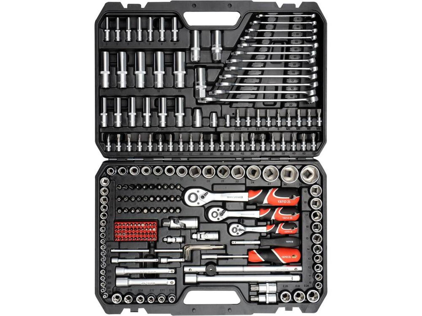 Juego De Dados 1/2'', 3/8'' y 1/4'' 216 Pzas - Yato - Herram.cl