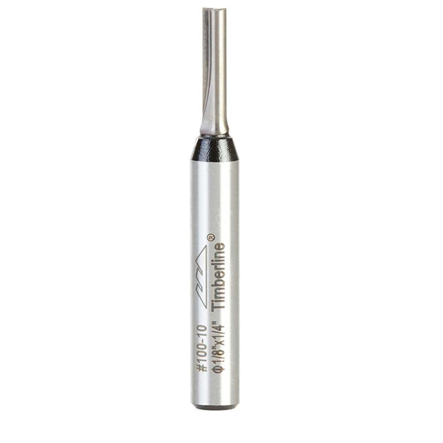 Fresa Recta 2 Filos 1/8''x7/16'' Toma 1/4'' - Timberline - Herram.cl