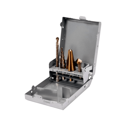 Juego De Brocas Para Metal Y Avellanador 4 Pzas Toma Hex 1/4'' - Yato - Herram.cl