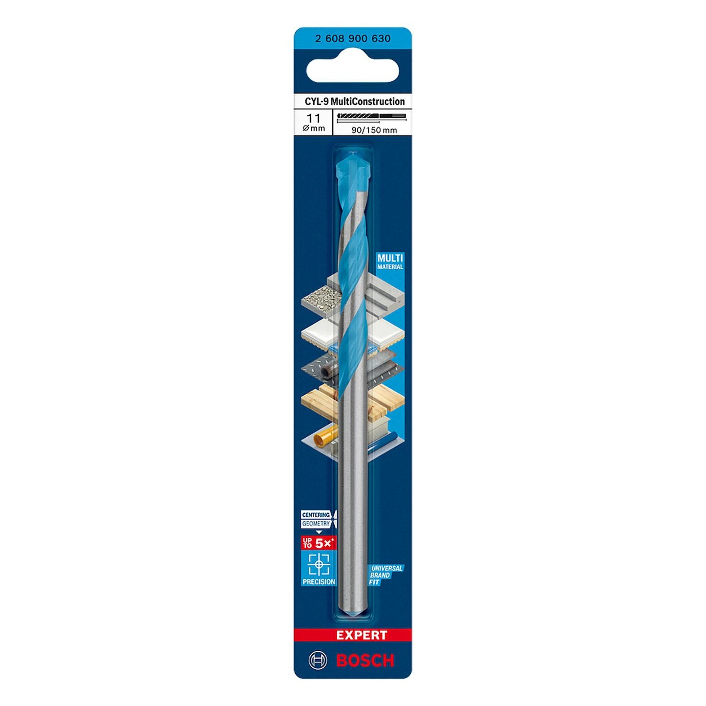 Broca Expert CYL - 9 Multiconstruction 11x90x150mm - Bosch - Herram.cl