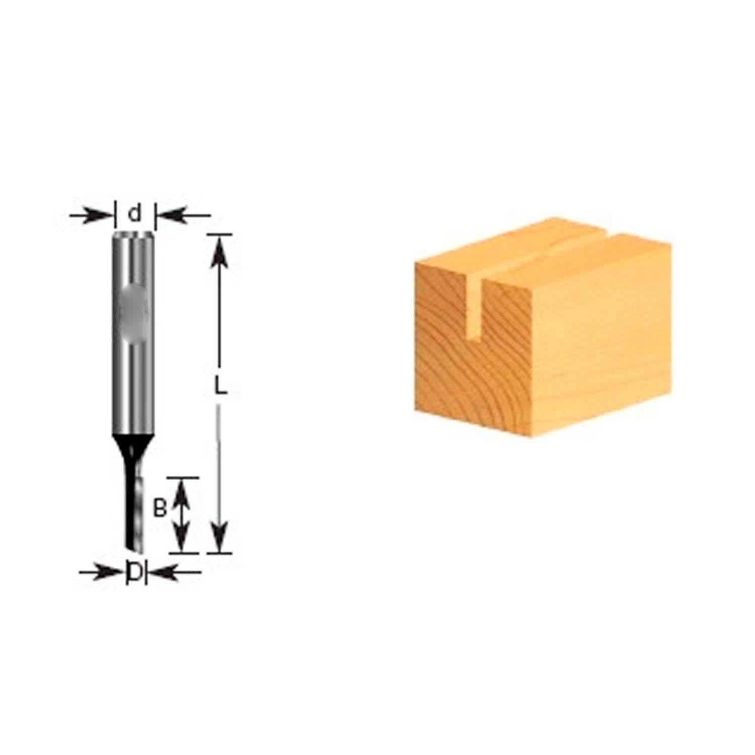 Fresa Recta 2 Filos 1/4''x3/4''x2 - 1/2'' Toma 1/2'' - Makita - Herram.cl