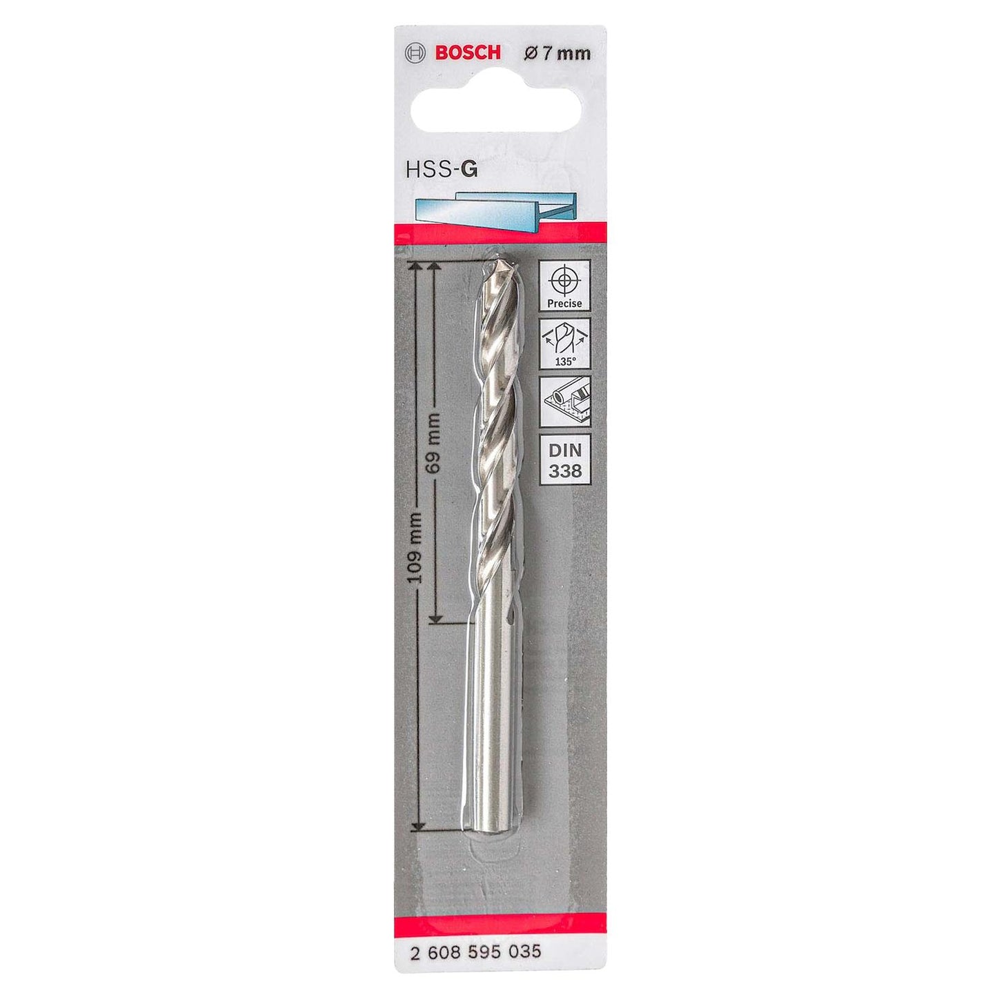 Broca Metal HSS - G 7.0mm - Blister - Bosch - Herram.cl