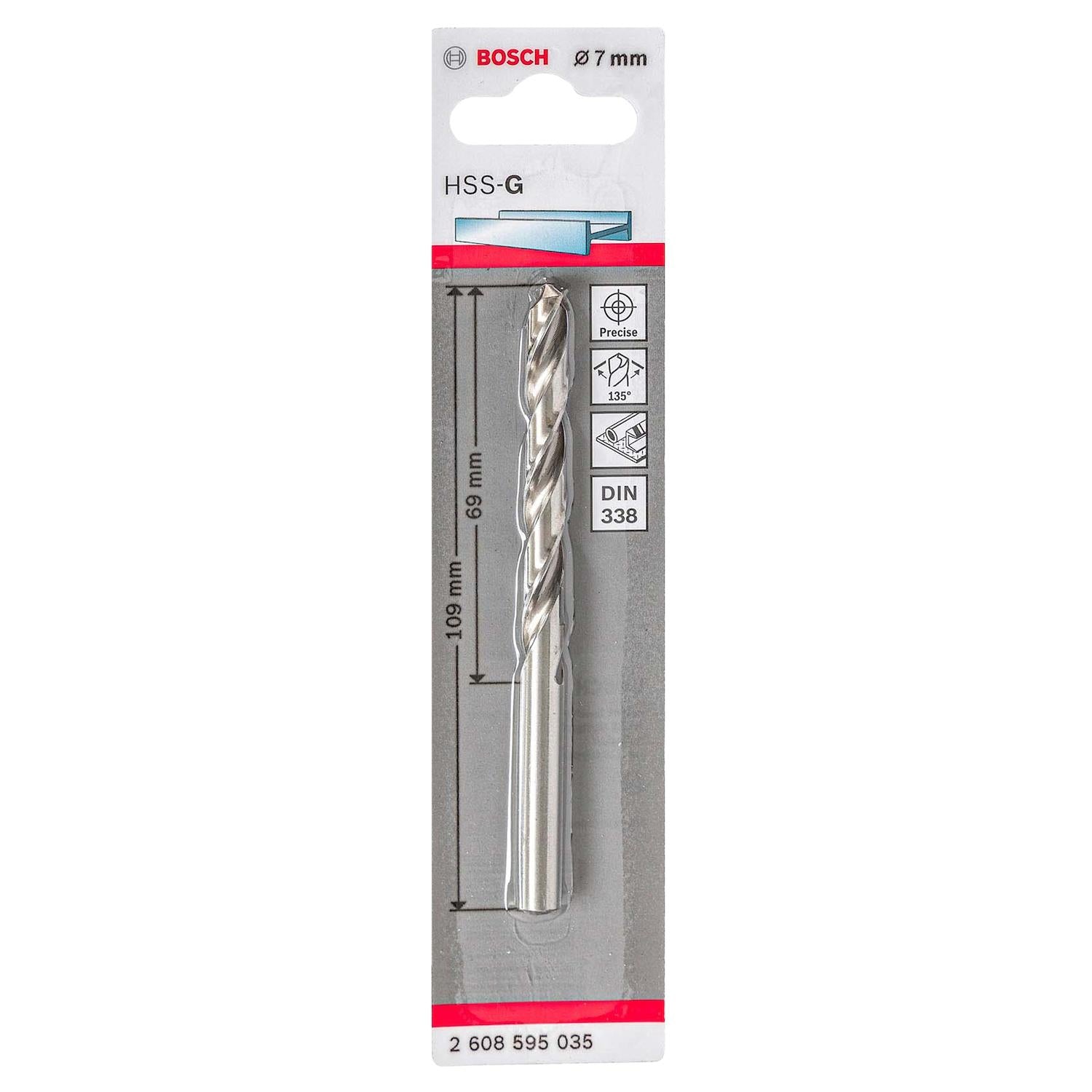 Broca Metal HSS - G 7.0mm - Blister - Bosch - Herram.cl