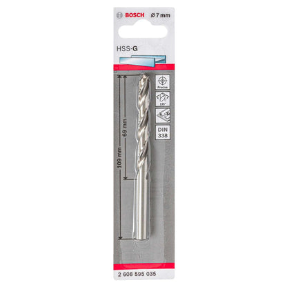 Broca Metal HSS - G 7.0mm - Blister - Bosch - Herram.cl