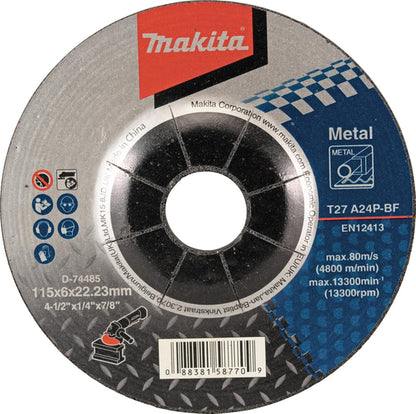 Discos De Desbaste Metal 4 1/2'' X 6mm - Makita - Herram.cl