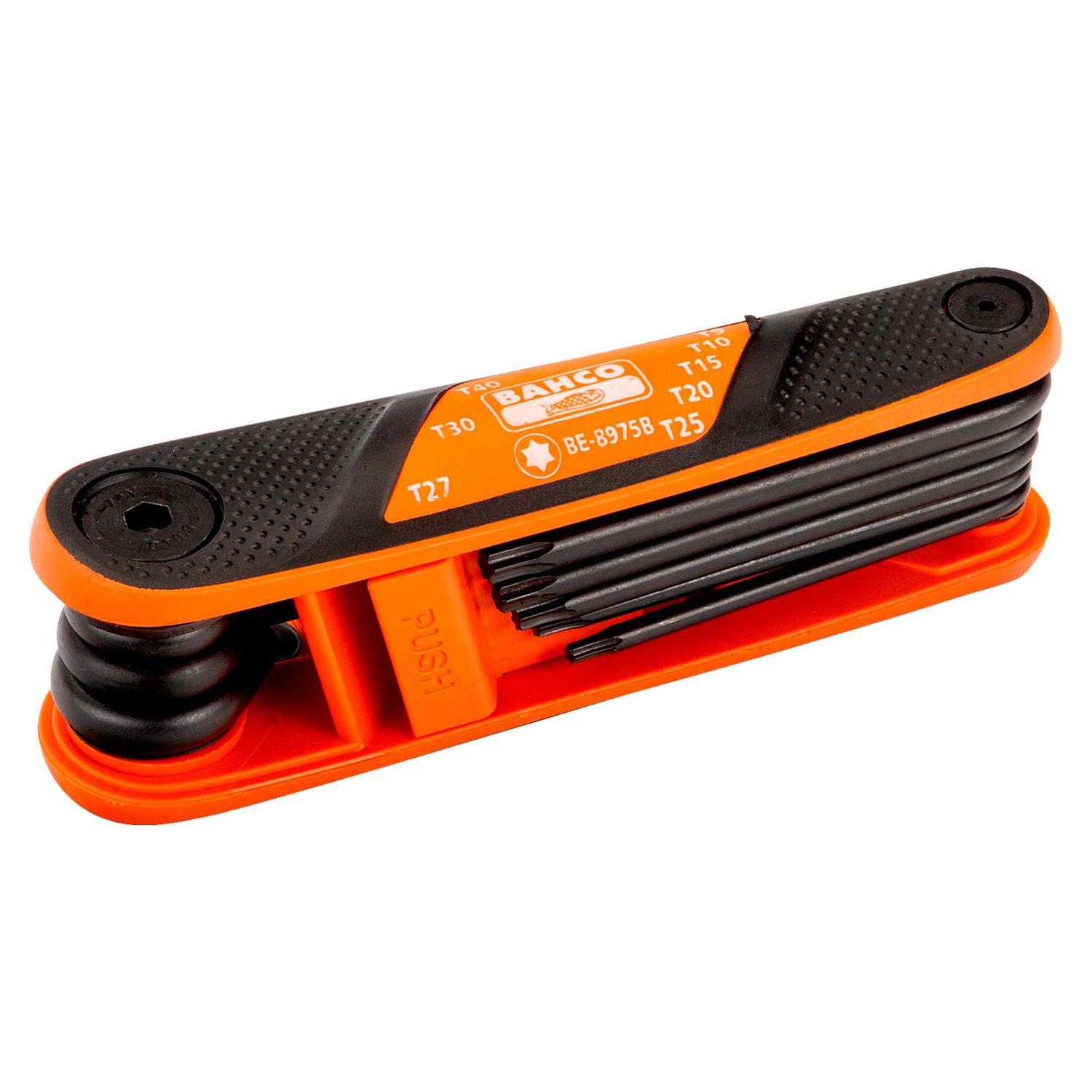 Juego de 8 LLaves Torx en Navaja mango Suave - Bahco - Herram.cl