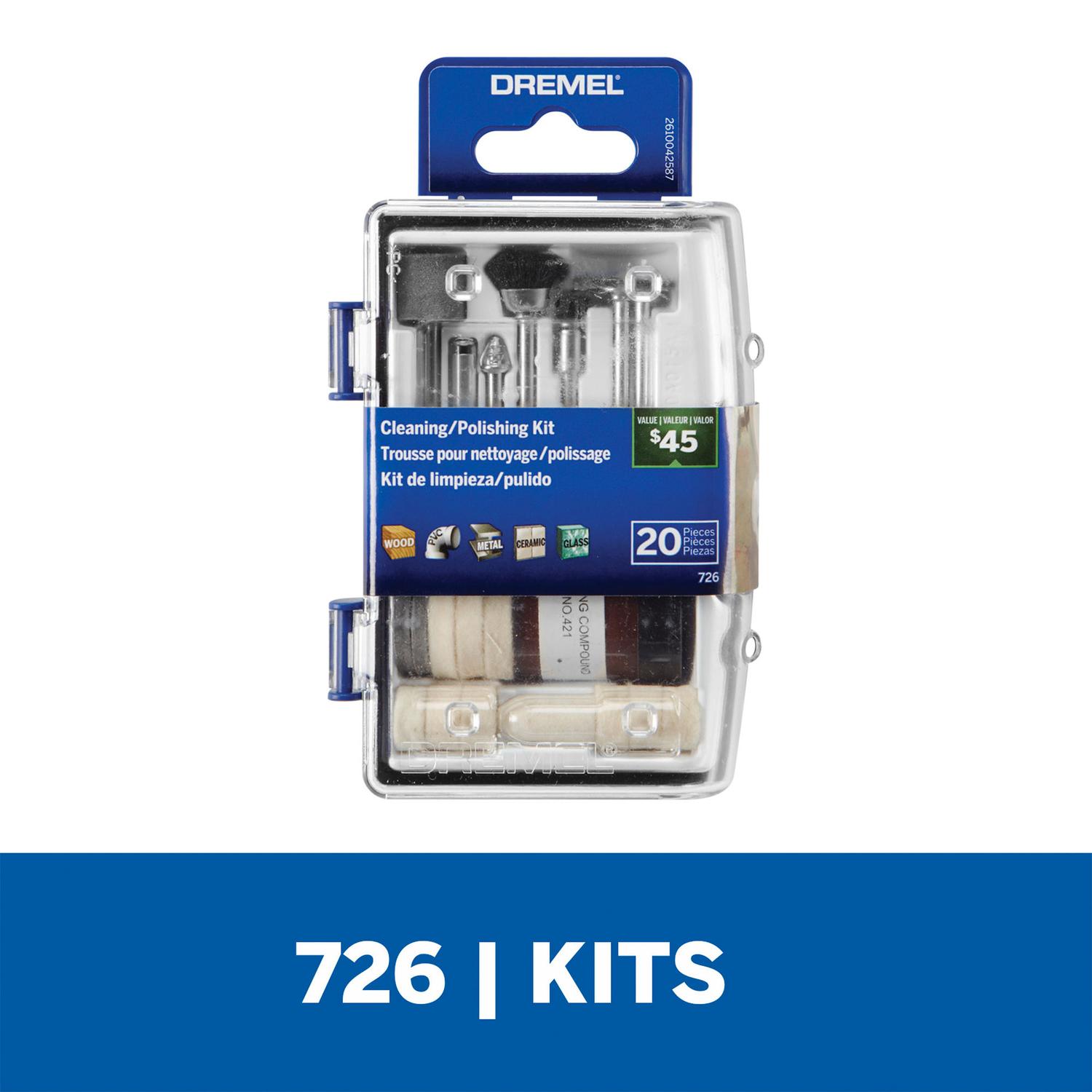 Micro Kit De Limpieza Y Pulido 20 Pzas (726) - Dremel - Herram.cl
