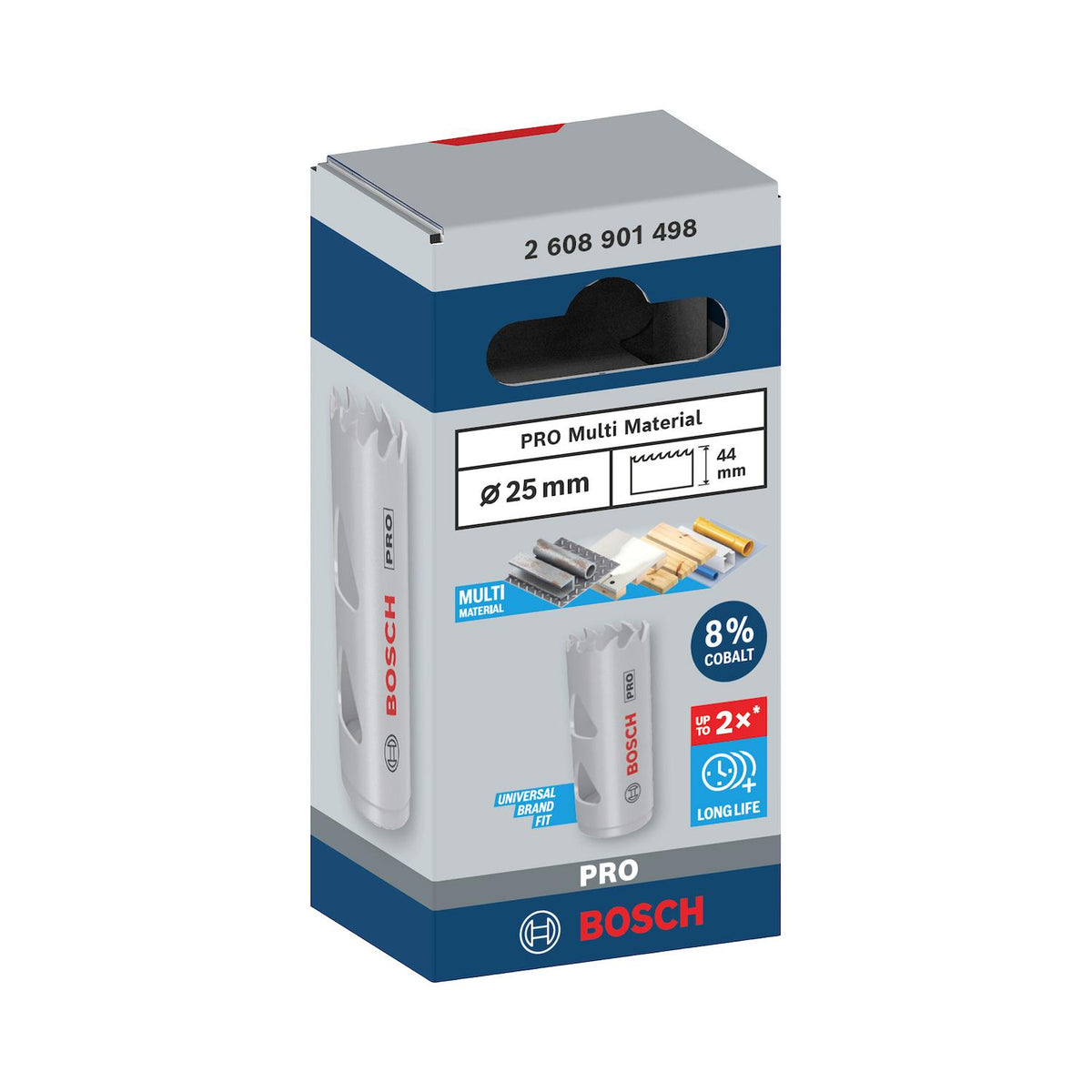 Sierra Copa PRO Bosch Multi Material 8% Co Ø25mm (1'') - Herram.cl