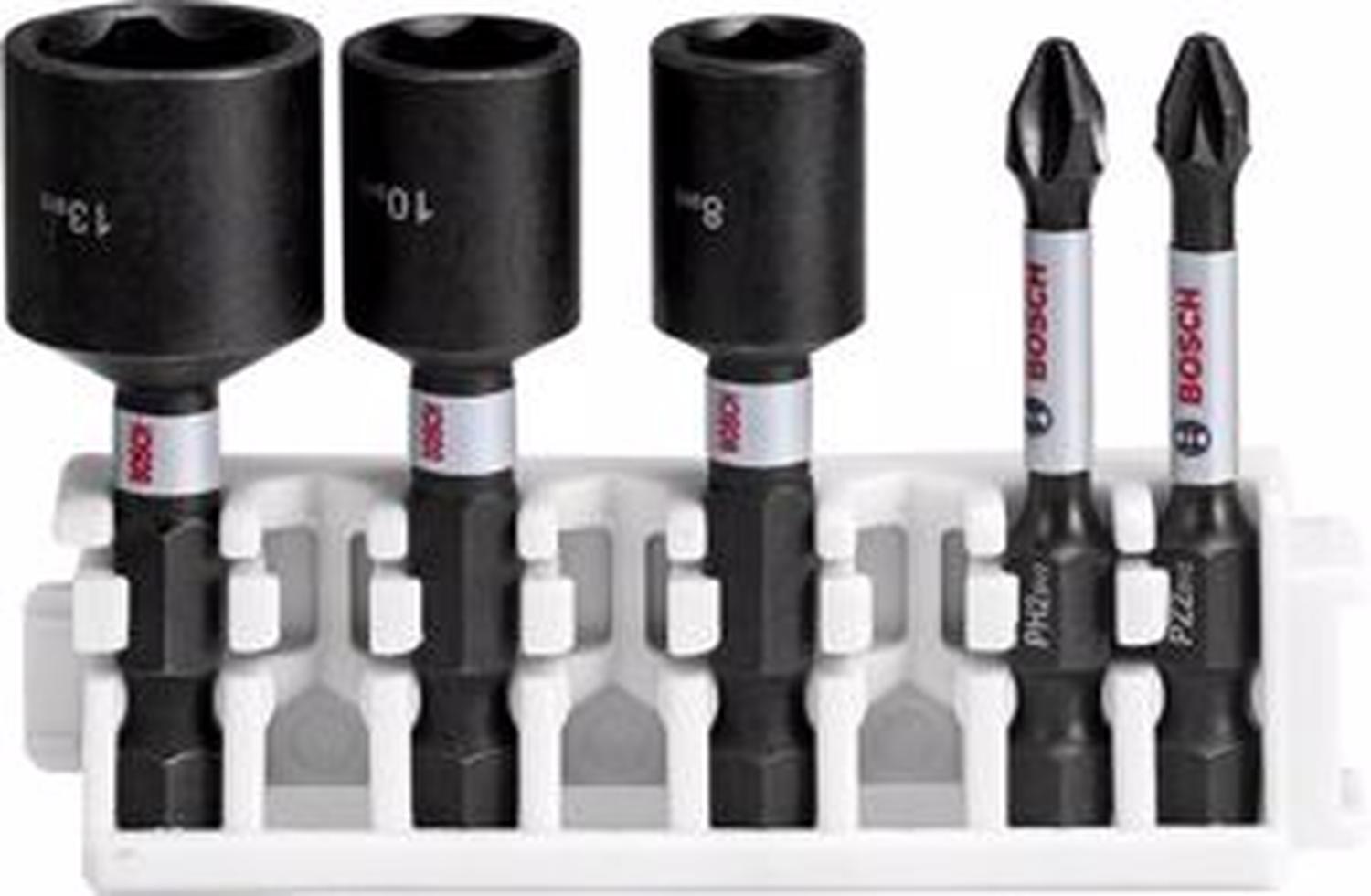 Set Puntas y Vasos Magneticos Impact Control 5 Pzas - Bosch - Herram.cl