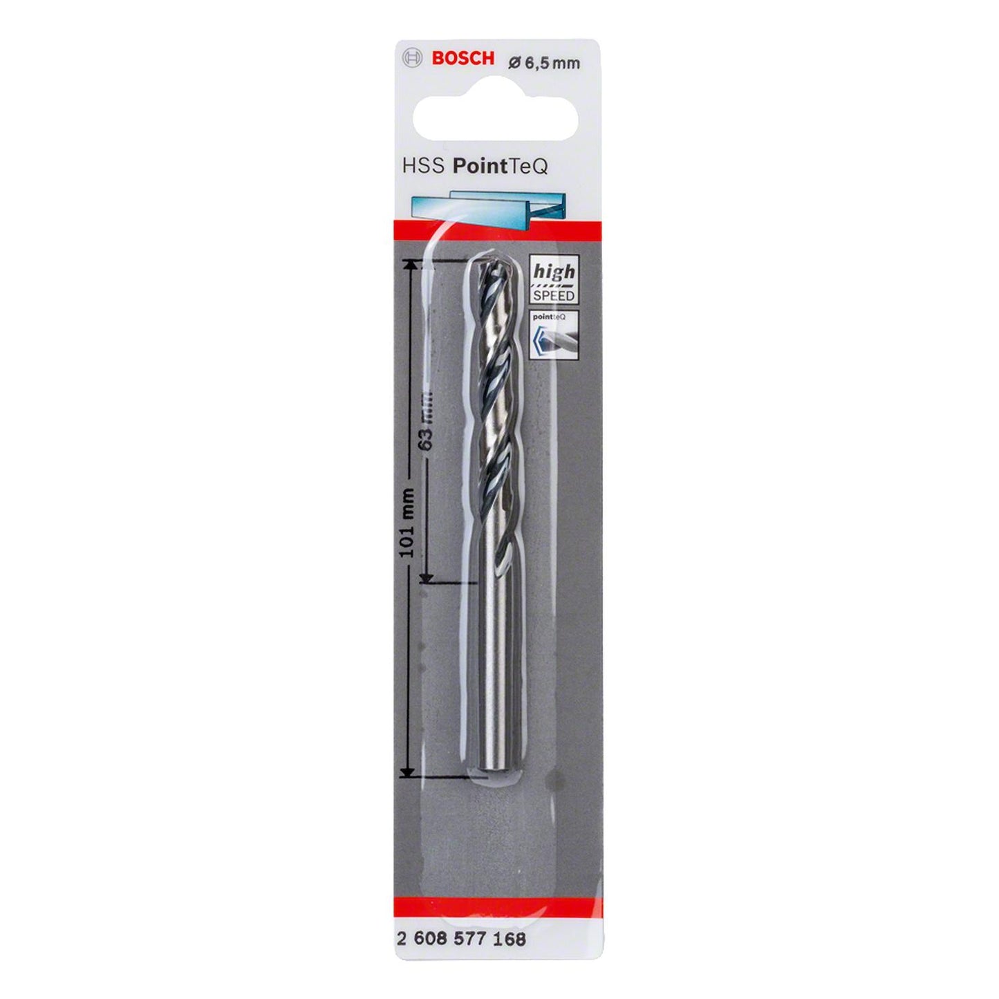 Broca Metal HSS PointeQ - 6.5mm - Blister - Bosch - Herram.cl