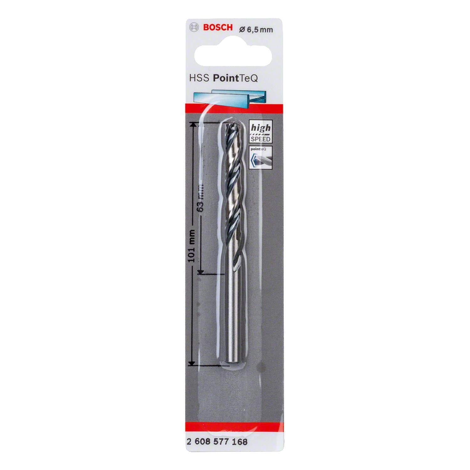 Broca Metal HSS PointeQ - 6.5mm - Blister - Bosch - Herram.cl