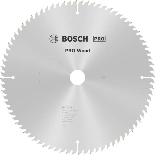 Disco De Sierra Circular PRO Wood 12''x2,5x30mm 80 D - Bosch - Herram.cl
