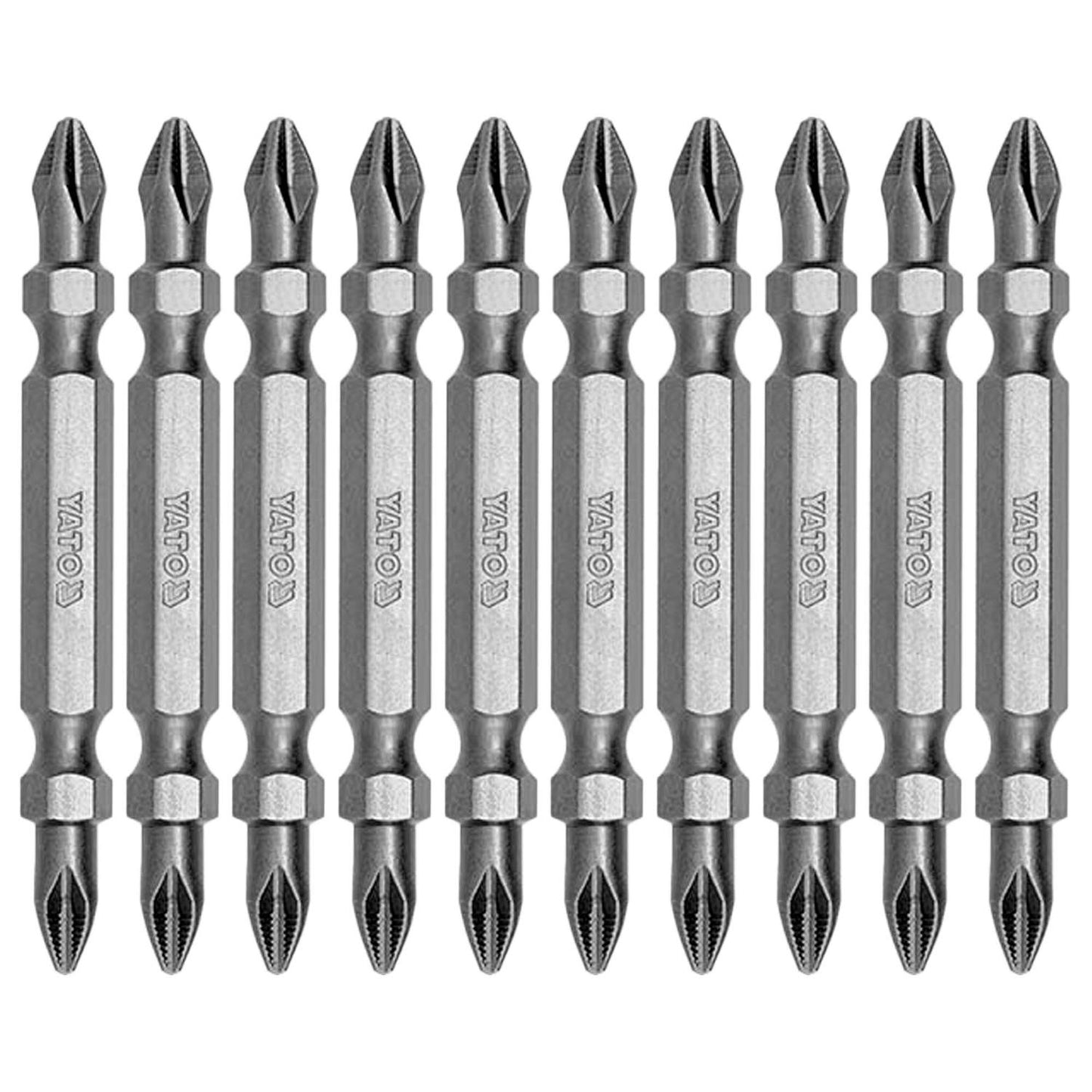 Puntas de Atornillar Dobles PH2x65mm 10 Pzas - Yato - Herram.cl