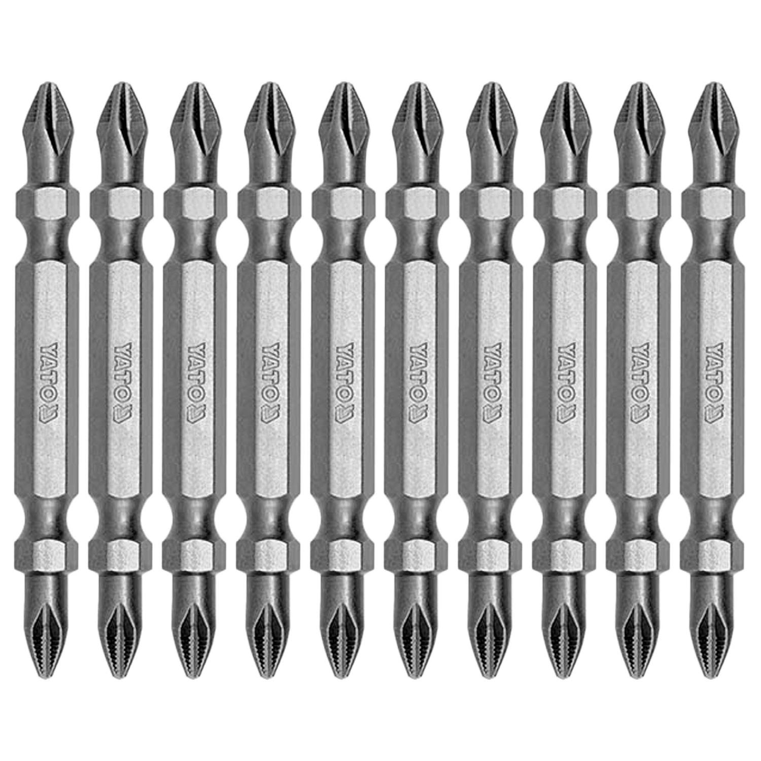 Puntas de Atornillar Dobles PH2x65mm 10 Pzas - Yato - Herram.cl