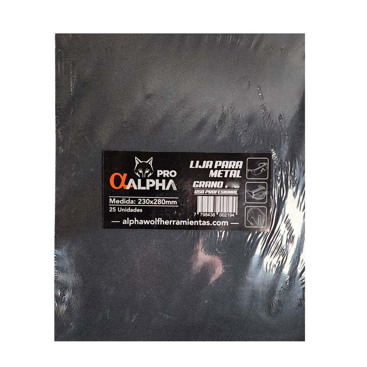 Pack 25 Pliegos de Lija Para Metal 230x280mm - Alpha Pro - Herram.cl