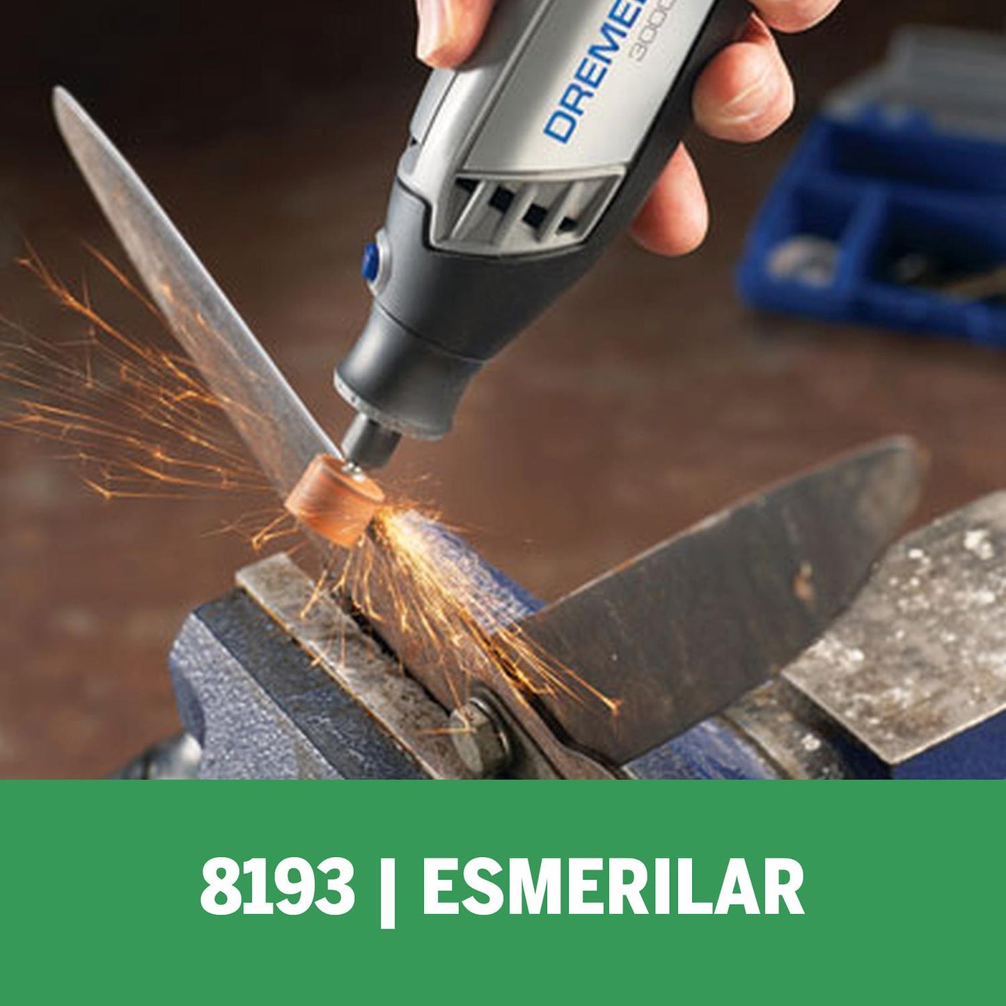 Piedra Esmerilar Oxido de Aluminio 15.9mm (8193) - Dremel - Herram.cl