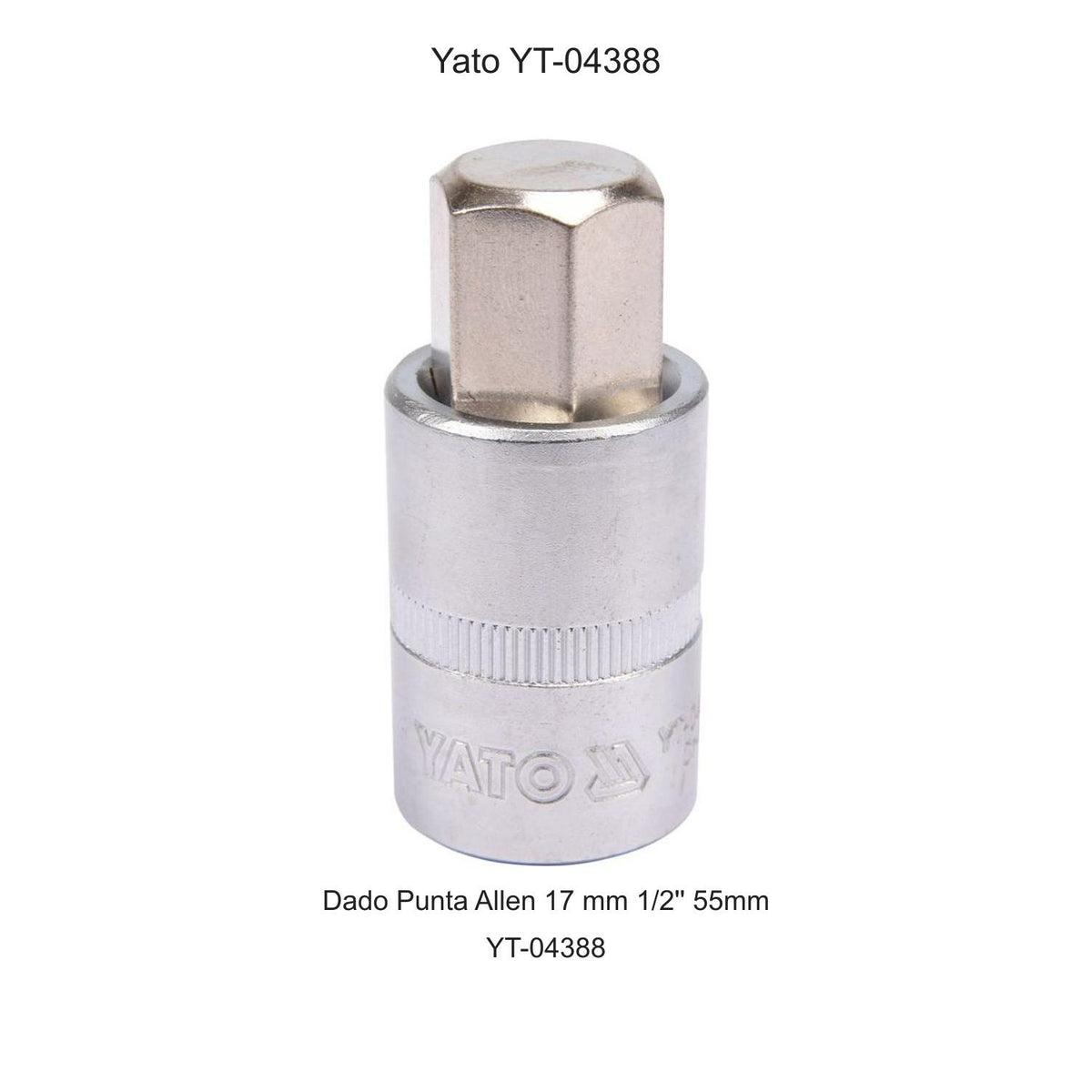 Dado Punta Allen 17 mm 1/2'' 55mm Yato YT-04388 - Herram.cl