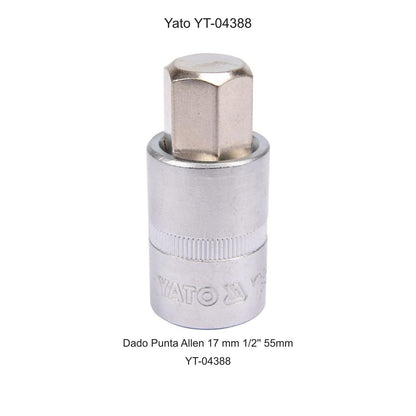 Dado Punta Allen 17 mm 1/2'' 55mm Yato YT-04388 - Herram.cl