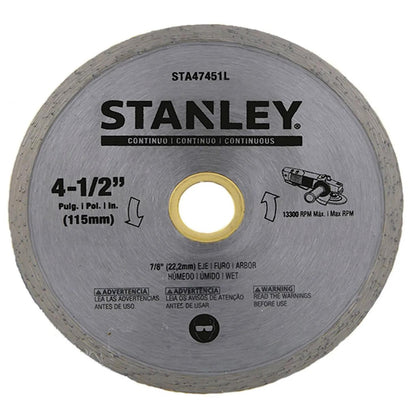 Disco Diamantado Continuo 4-1/2'' Stanley STA47451L - Herram.cl