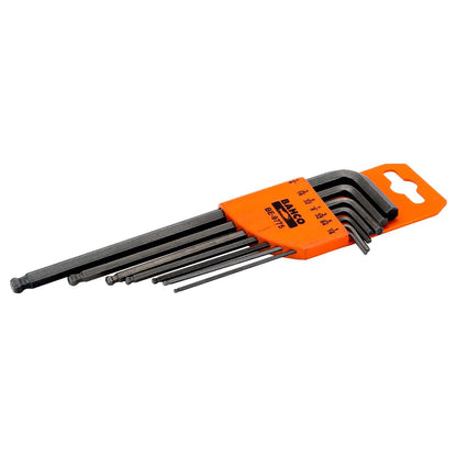 Juego Llaves Allen Pulgadas Bola BAHCO BE-9775 7 Pzs Larga - Herram.cl