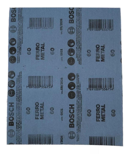 Pack 10 Lijas Pliego Metal (Blue for METAL) 225x275mm - Bosch - Herram.cl