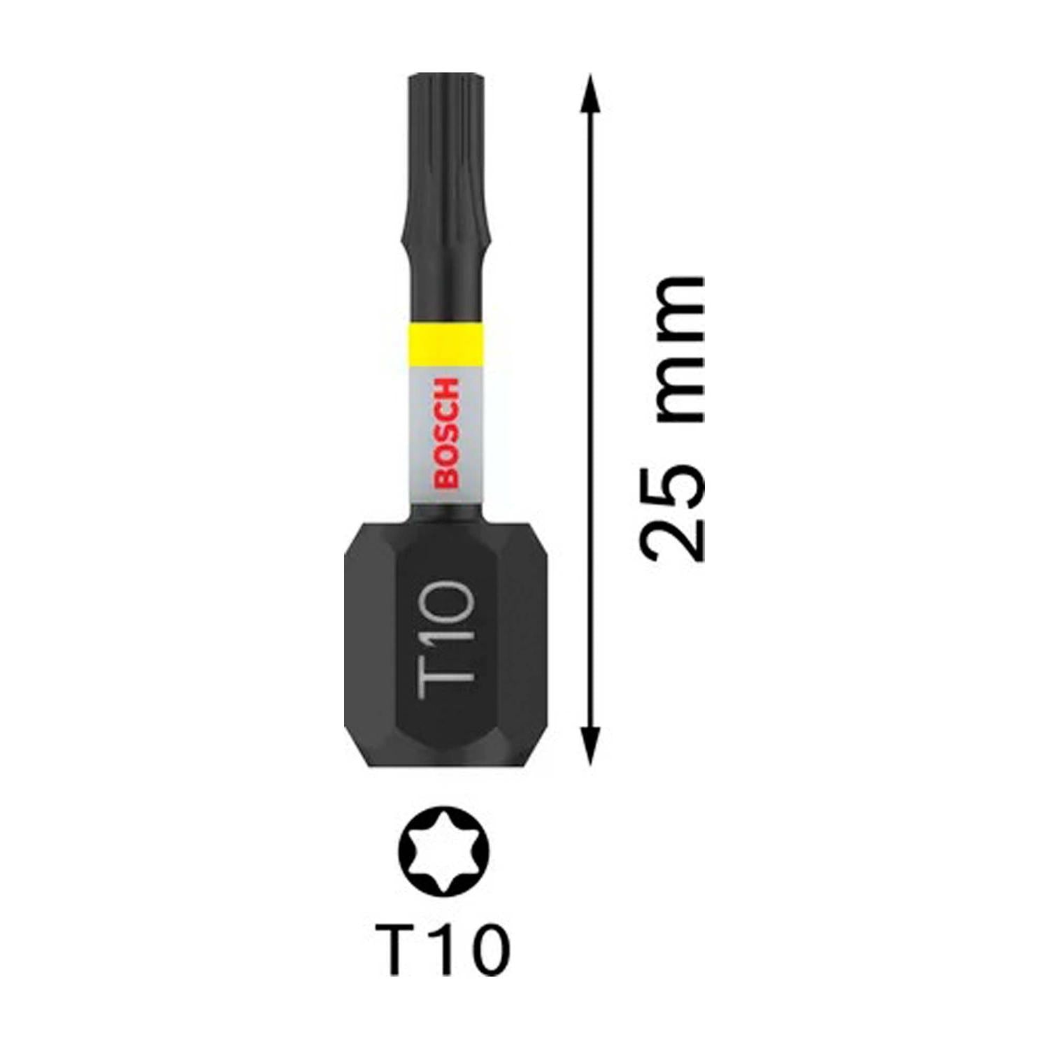 Puntas PRO Impact T10x25mm 2 Pzas - Bosch - Herram.cl