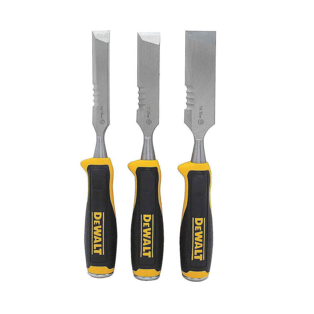 Juego de Formones 18, 25 y 32mm / 3 Pzas - DeWALT - Herram.cl