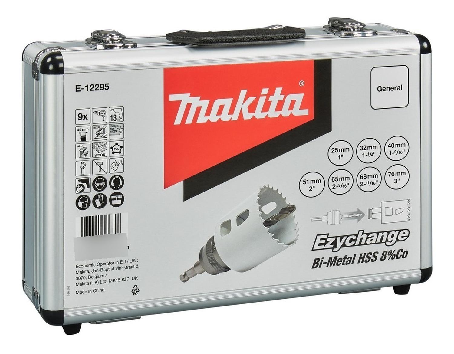 Set 9 Piezas Sierra Copa Ezychange Bi - metal HSS 8% Co Makita - Herram.cl