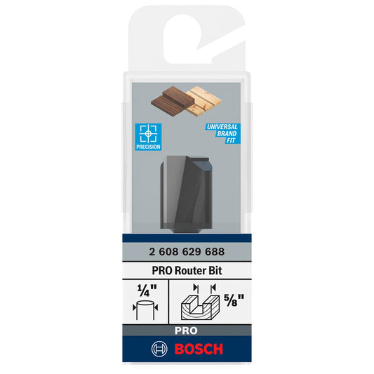 Fresa Recta Bosch PRO Ranurar D15,9mm Vástago 1/4" Madera - Herram.cl