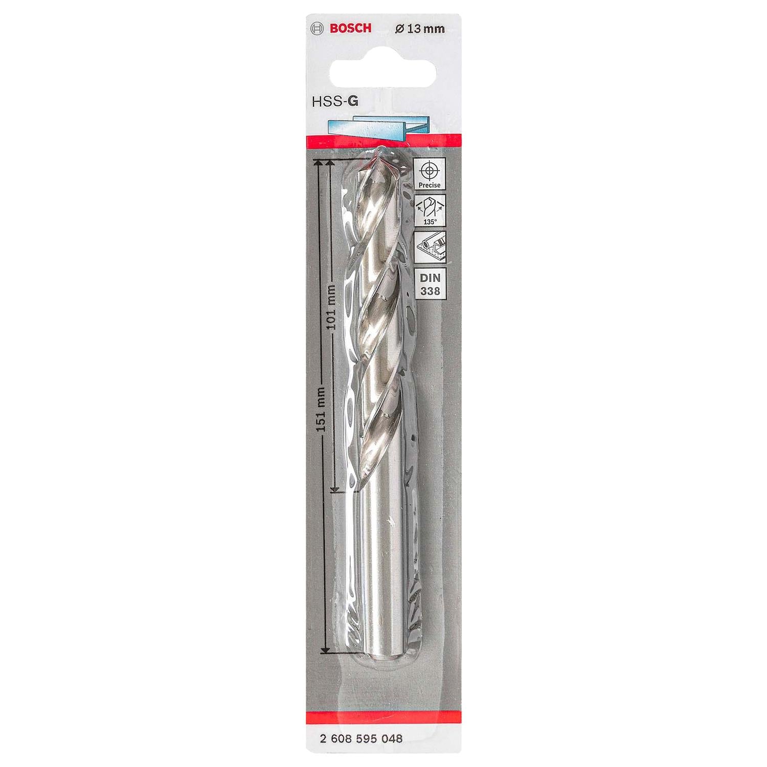 Broca Metal HSS - G 13.0mm - Blister - Bosch - Herram.cl