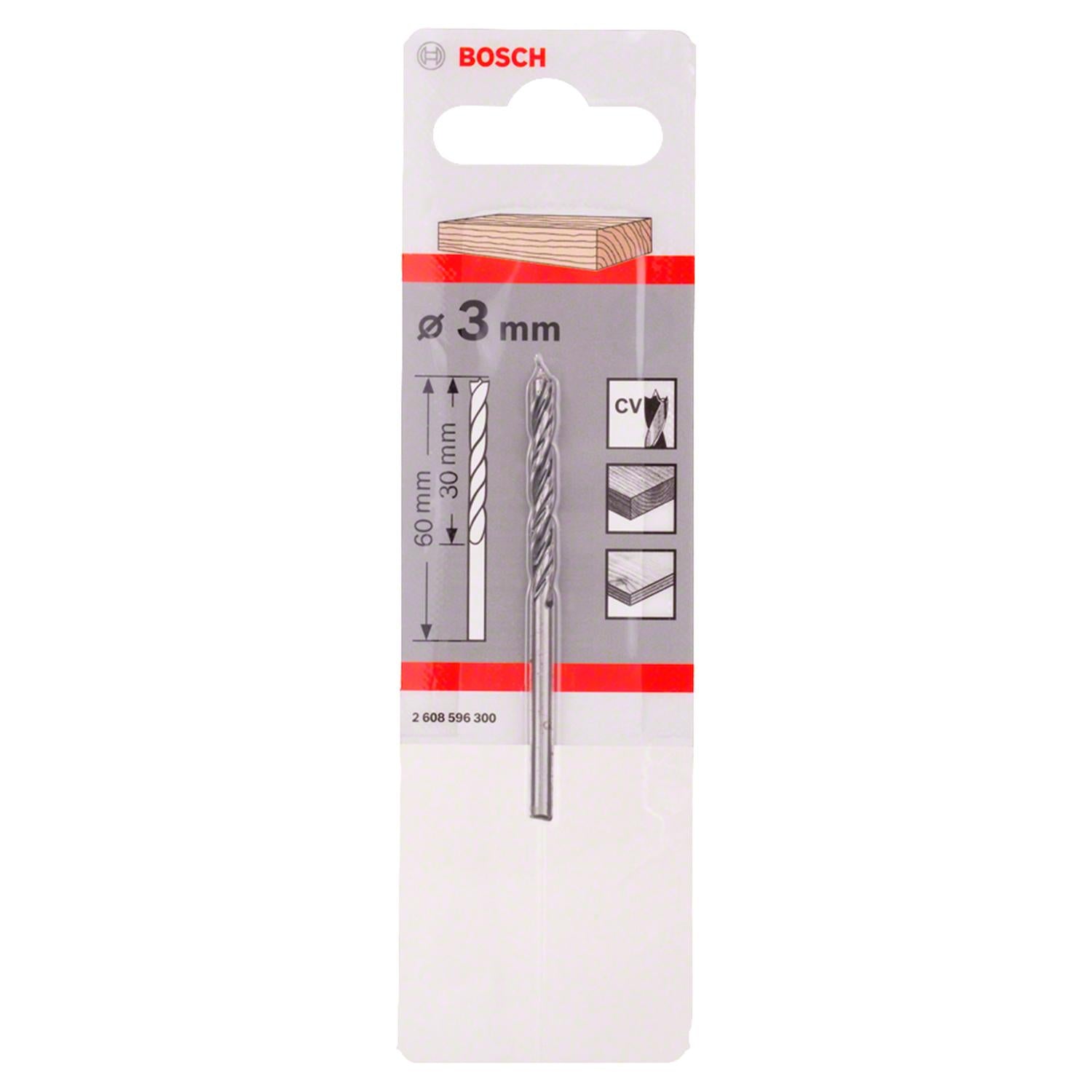 Broca Para Madera 3 Puntas 3mm - Bosch - Herram.cl