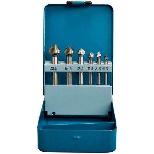 Juego De Avellanadores HSS 6.3 - 20.5mm / 6 Pzas. - Makita - Herram.cl