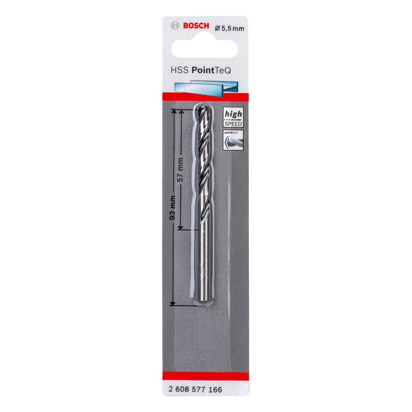 Broca Metal HSS PointeQ - 5.5mm - Blister - Bosch - Herram.cl