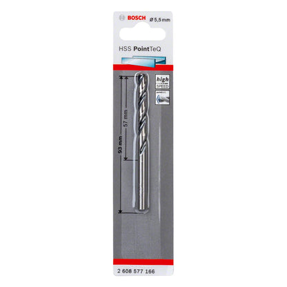 Broca Metal HSS PointeQ - 5.5mm - Blister - Bosch - Herram.cl