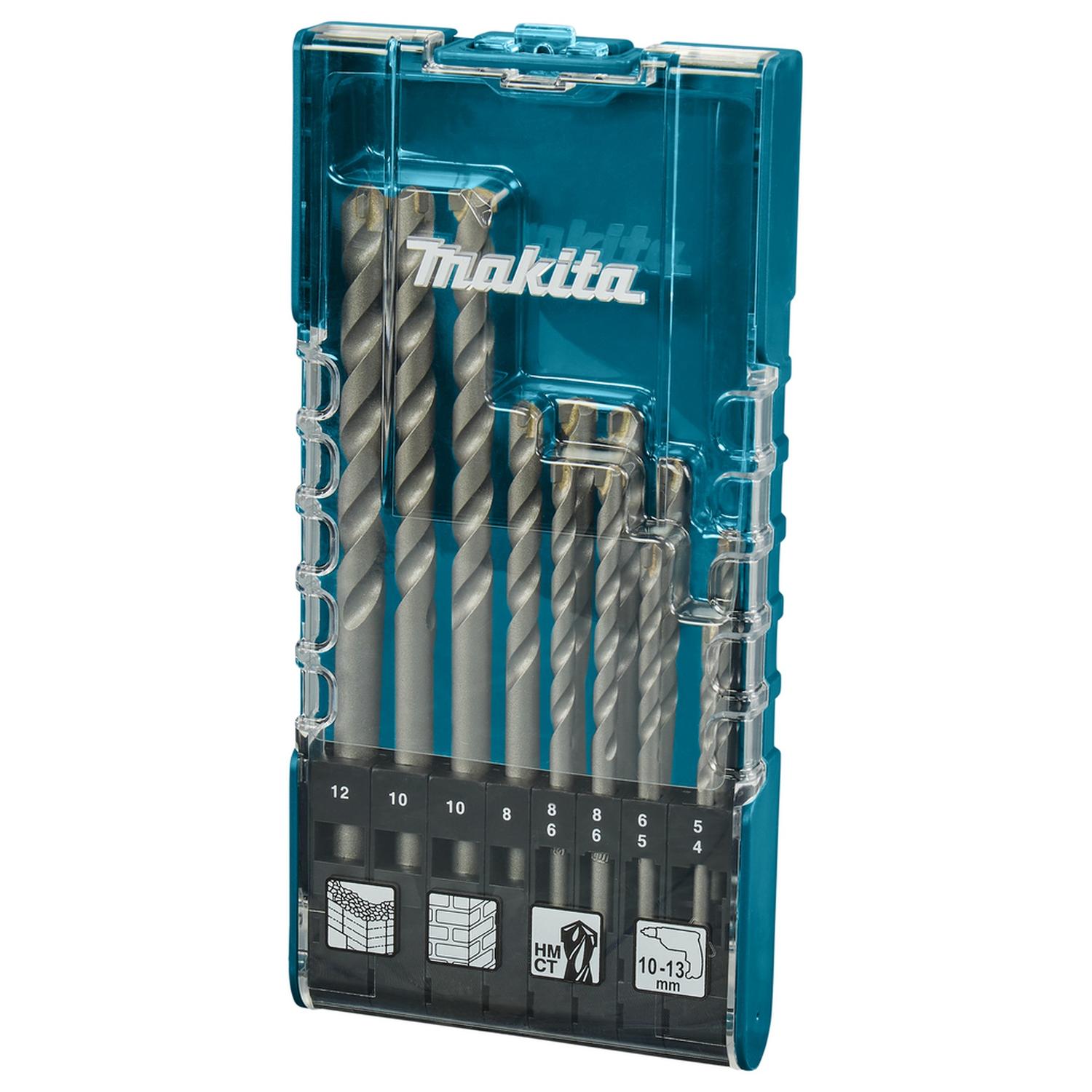 Set Brocas para Concreto TCT (4 - 12mm) 12 Pzas - Makita - Herram.cl