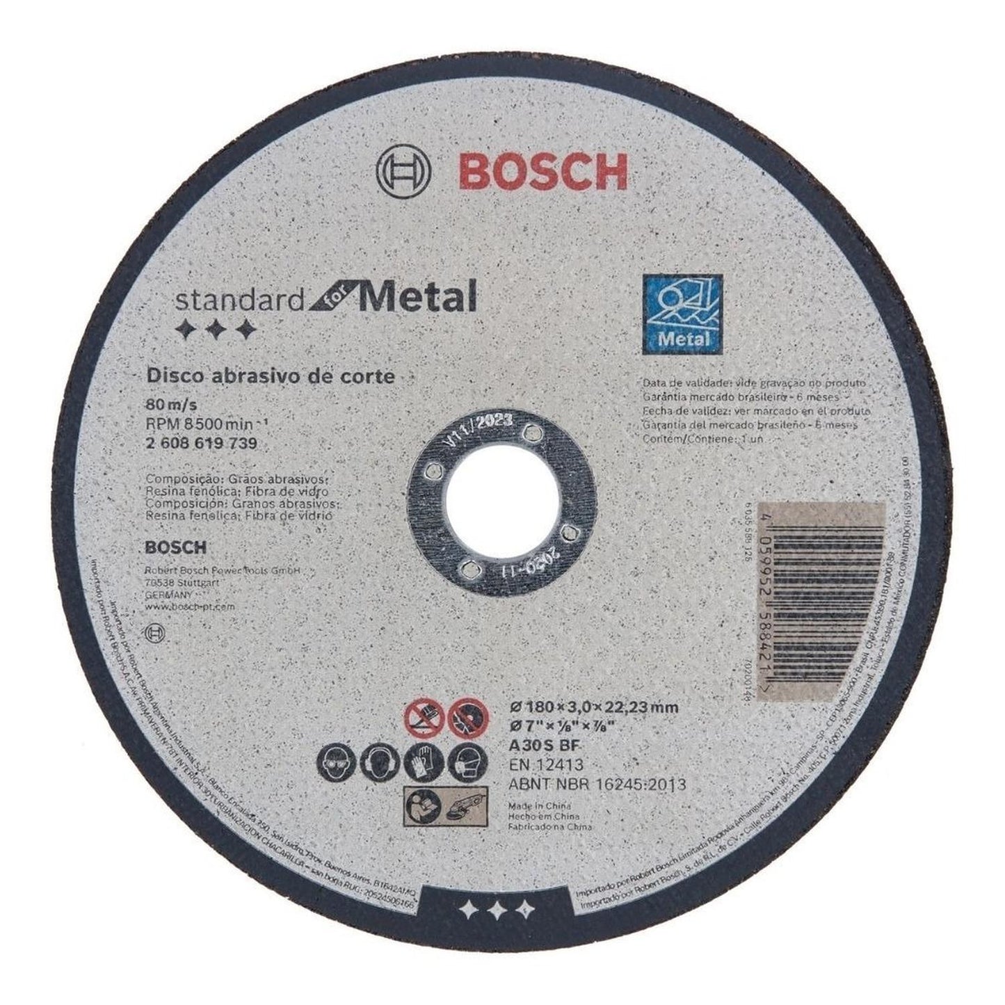 Disco de Corte, Recto 7'' X 7/8'' X 3mm Bosch - Herram.cl