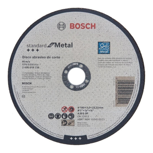 Disco de Corte, Recto 7'' X 7/8'' X 3mm Bosch - Herram.cl