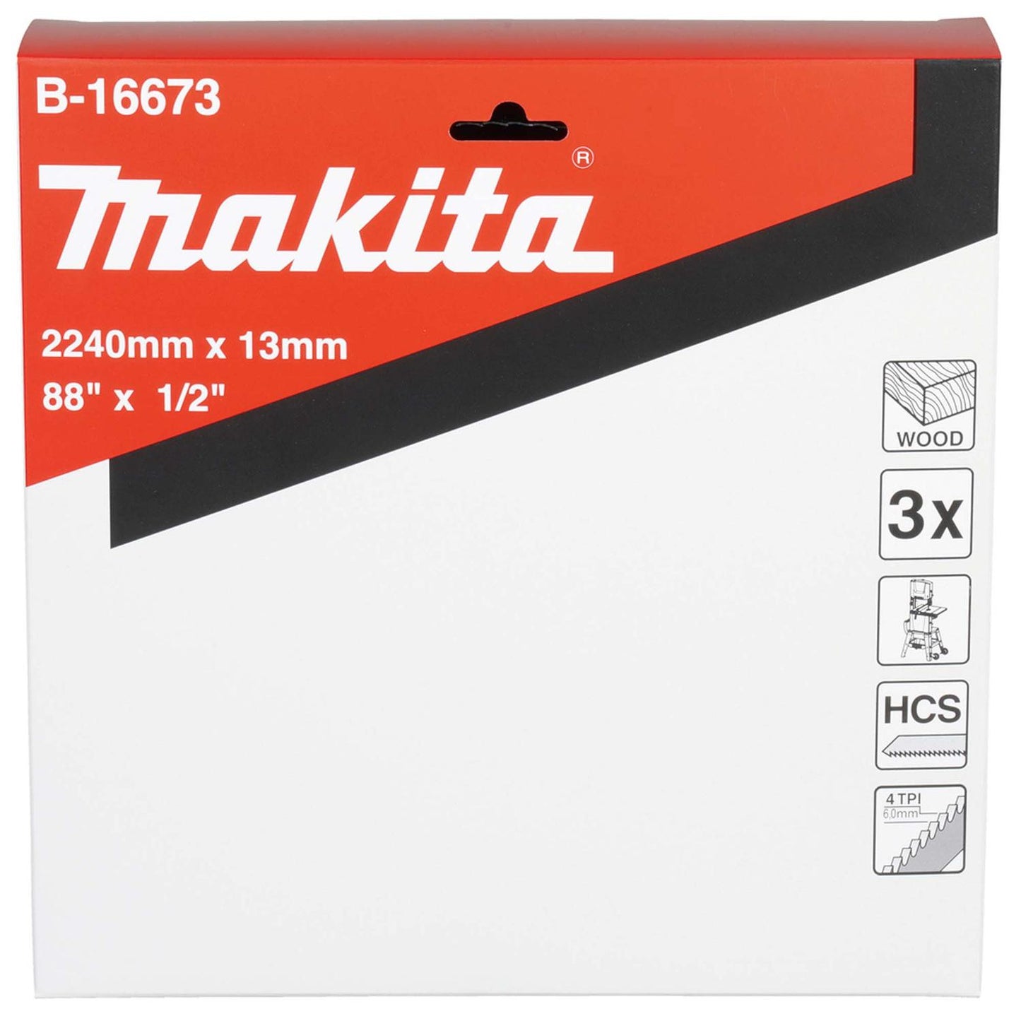 3 Hojas De Sierra Cinta HCS 4 TPI (LB1200F) - Makita - Herram.cl