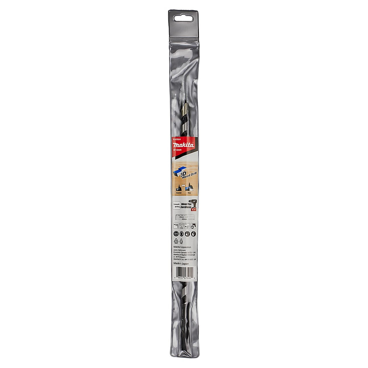 Broca Auger 3D para Madera 12x400mm Makita E-07814 - Herram.cl