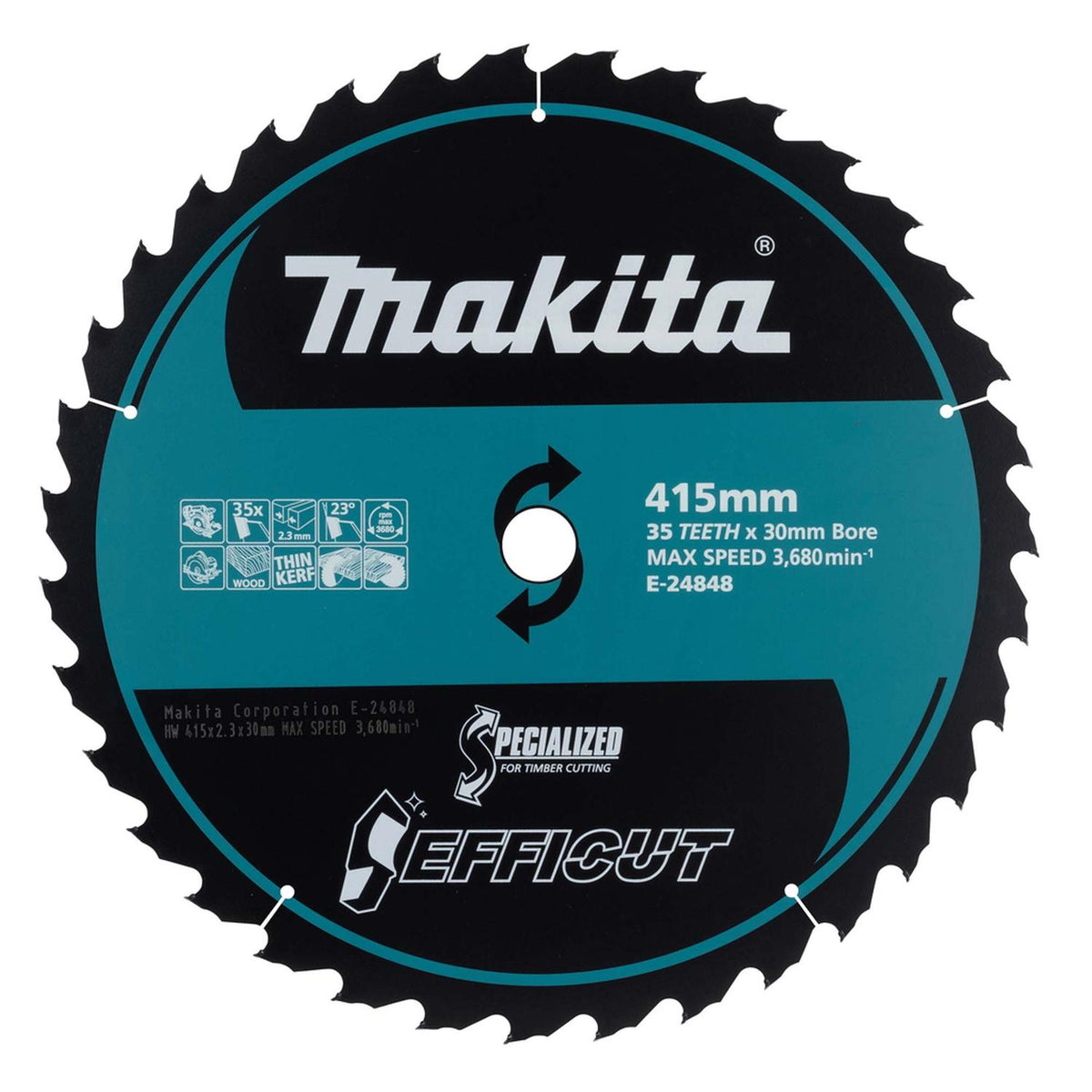 Disco de Sierra EFFICUT 16-1/4''x2,3x30mm 35 D - Makita - Herram.cl