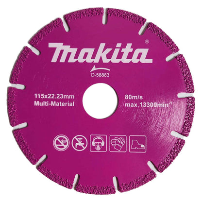 Disco Diamantado Multimaterial 115x22,23mm - Makita - Herram.cl