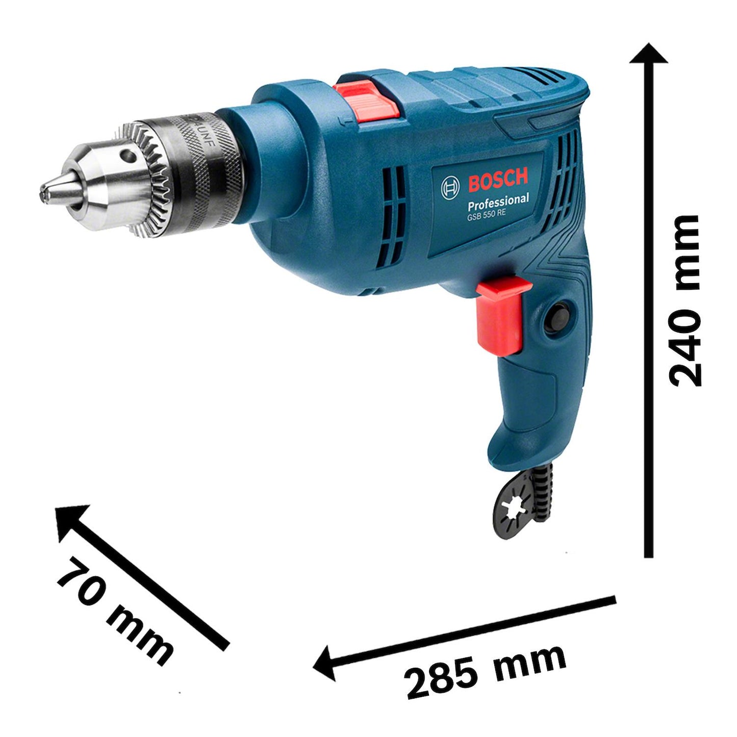 Taladro Percutor Bosch GSB 550 RE 550W 220V - Herram.cl