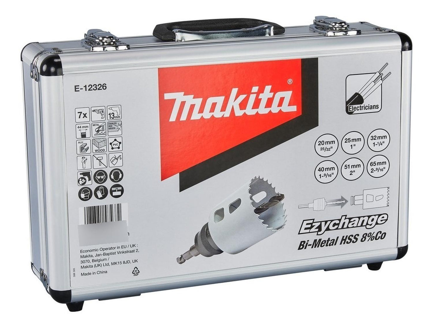 Set 7 Piezas Sierra Copa Ezychange Bi - metal HSS 8% Co - Makita - Herram.cl
